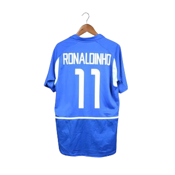 BRAZIL 2002 AWAY - RETRO FOOTBALL SHIRT - RONALDINHO 11