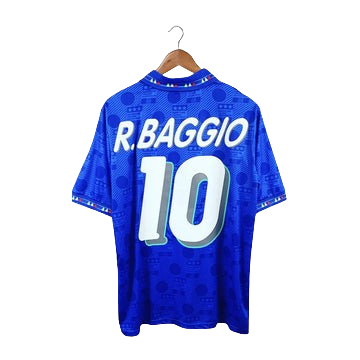 ITALY 1994 HOME - RETRO FOOTBALL SHIRT - BAGGIO 10